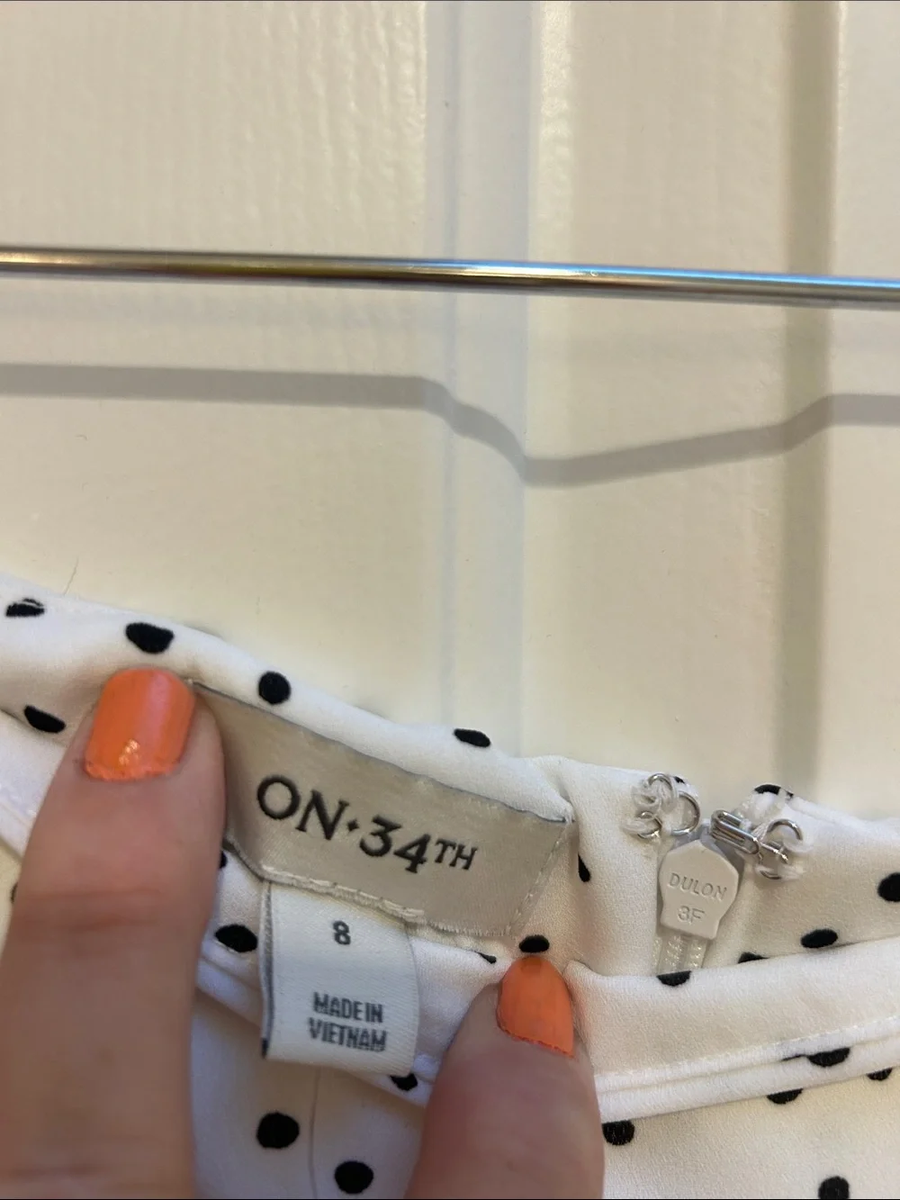 ON 3rd White Polka Dot Mini Skirt
